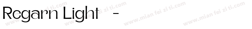 Regarn Light 字体字体转换